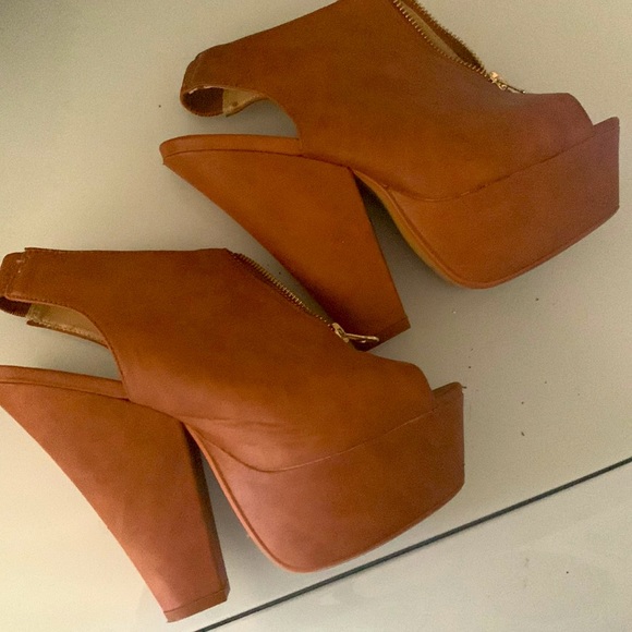 Brown Wedge Heel - Picture 3 of 10